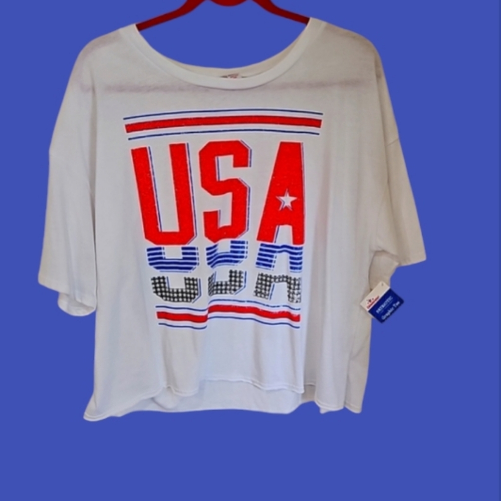NWT USA PATRIOTIC‎ SHORT SLEEVE TSHIRT SIZE 2XL